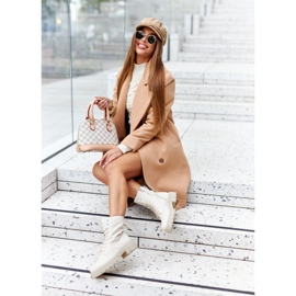 PE1 Vysoké boty Workery Beige Rozelle béžový 2