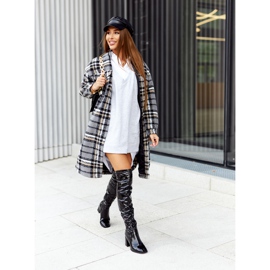 PS1 Černé latexové boty Macey černý 1