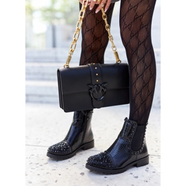 Černé boty Monah Jodhpur s tryskami černý 1