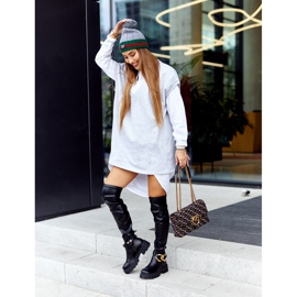 Vysoké boty s dekorativním prvkem Černá Máša černý 1