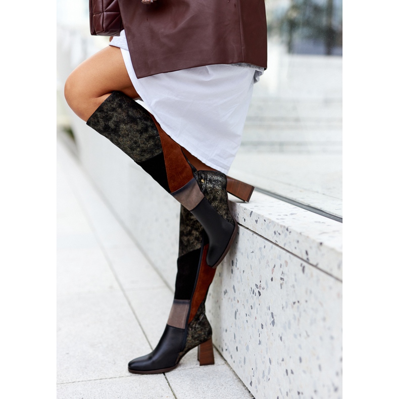 Hnědé boty Maciejka se zipem 05240-02 hnědý černá 1