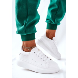 Kožené sportovní boty na bílé platformě Lemmy bílý 2 Kožené sportovní boty na bílé platformě Lemmy bílý 2