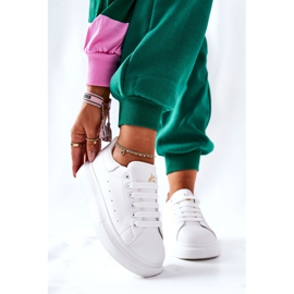 Kožené sportovní boty na bílé platformě Lemmy bílý 1 Kožené sportovní boty na bílé platformě Lemmy bílý 1