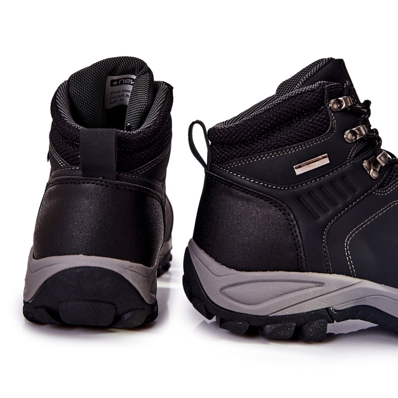 PE1 Pánské černé teplé trekové boty Dannis černá 1