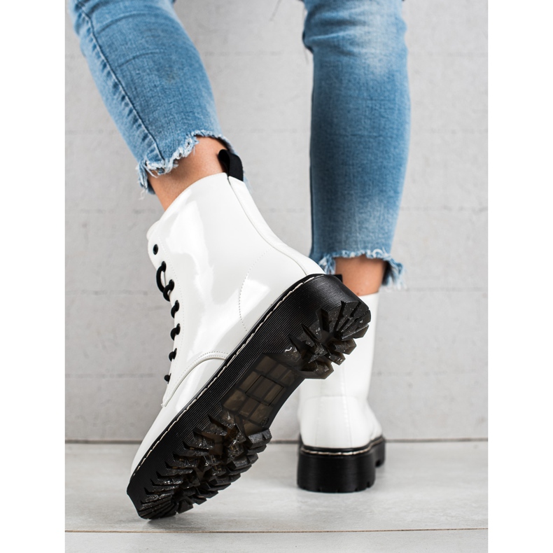 Vinceza Stylové, teplé Trappery bílý 1