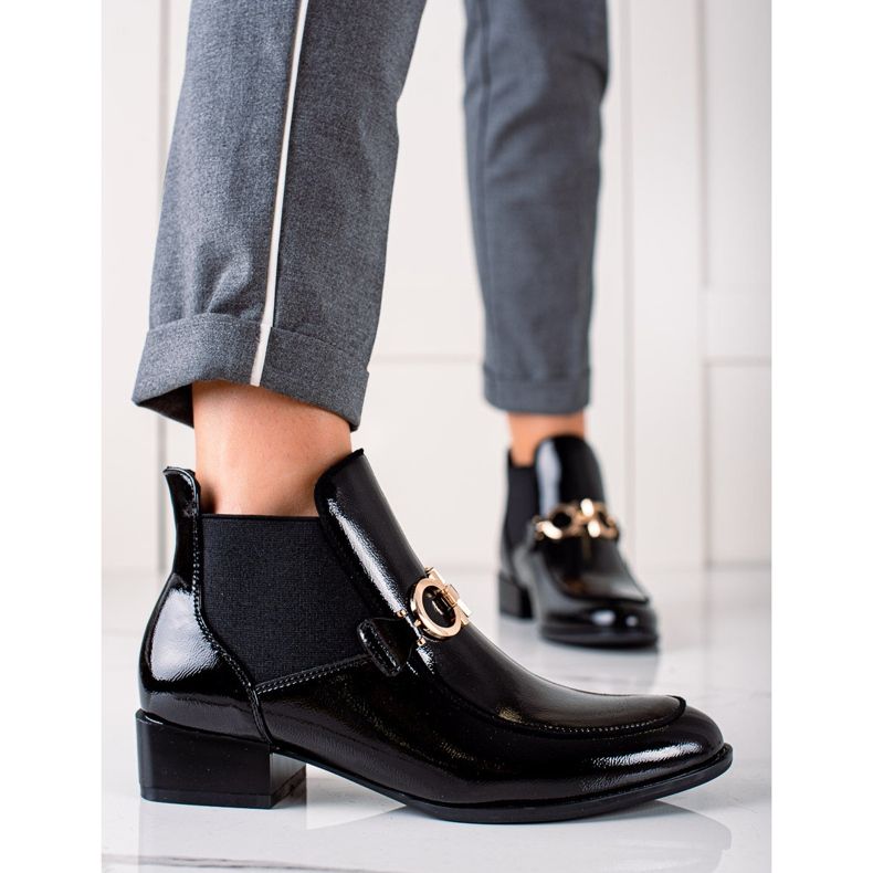 W. Potocki Potocki boty černý zlatý 1