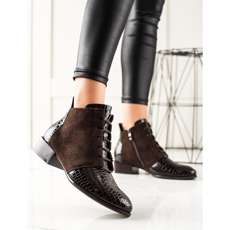 W. Potocki Elegantní boty Potocki hnědý 1