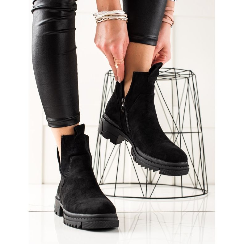 W. Potocki Vystřižené semišové sáčky černá 2 W. Potocki Vystřižené semišové sáčky černá 2