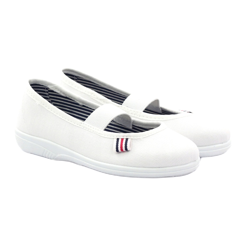 Dívčí pantofle české Befado 274X013 bílý 4