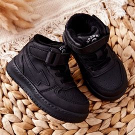 PA1 Dětská vysoká izolovaná sportovní obuv Black Clafi černý 2