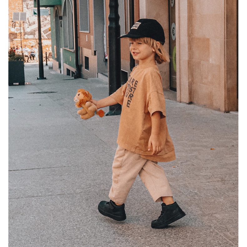 PA1 Dětská vysoká izolovaná sportovní obuv Black Clafi černá 6