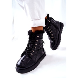 POTOCKI Sněhule s vysokou kožešinou izolované černé kýchání černá 1