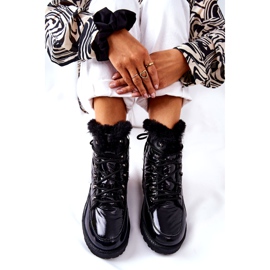 POTOCKI Sněhule s vysokou kožešinou izolované černé kýchání černá 2 POTOCKI Sněhule s vysokou kožešinou izolované černé kýchání černá 2