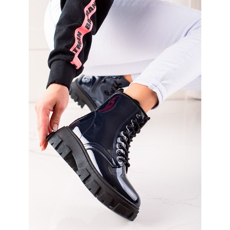 Sergio Todzi Navy Blue Trappers Na Platformě námořnická modrá 1