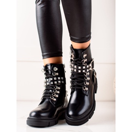 TRENDI Styloví dělníci s kamínky černá 2