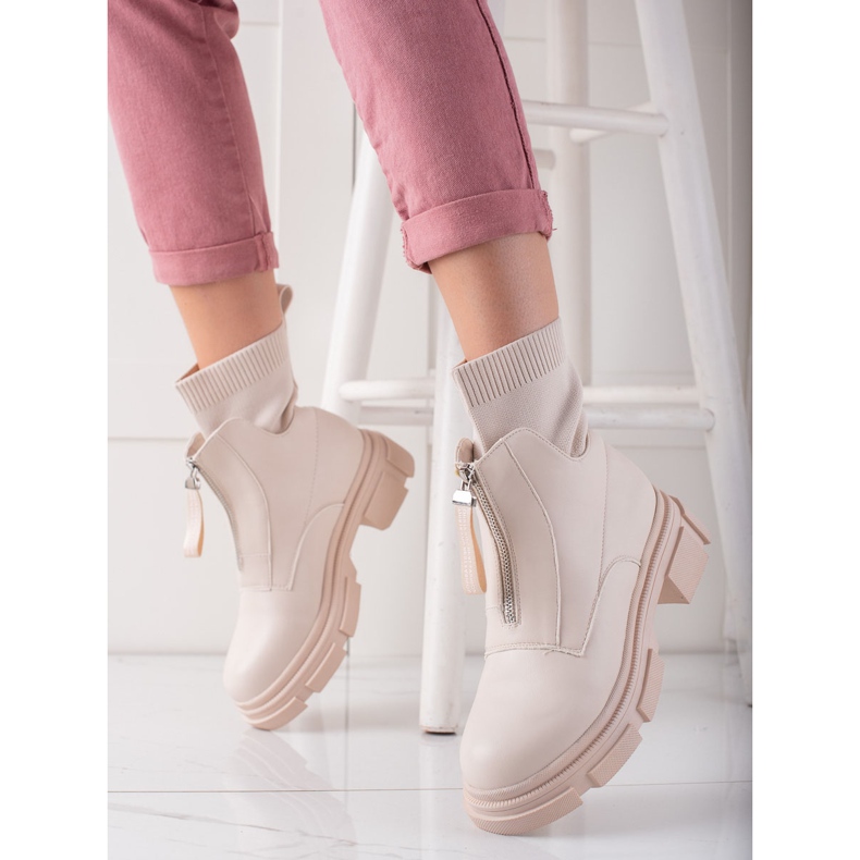 Bestelle Nazouvací Dělníci Se Zipem béžový 1