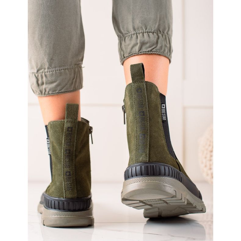 Dámské kozačky Big Star II274355 zelená 1