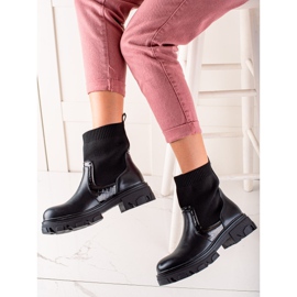 TRENDI Nazouvací tašky na platformě černý 1