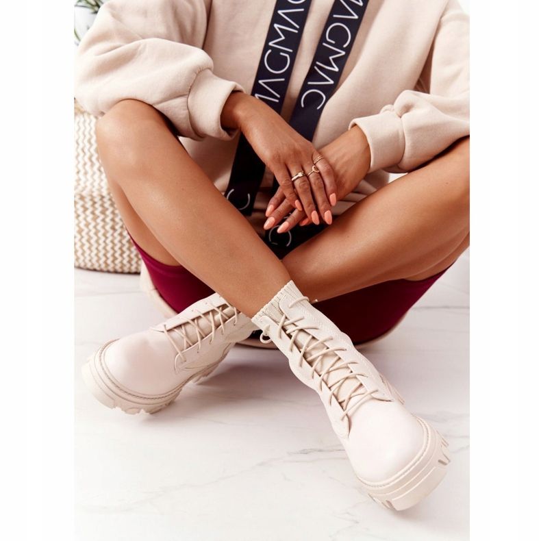 PS1 Dámské boty Workers Beige Megan béžový 3