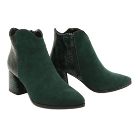 M.Daszyński Zelené semišové boty MR2025-3 černý zelený 5