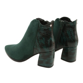 M.Daszyński Zelené semišové boty MR2025-3 černá zelená 3 M.Daszyński Zelené semišové boty MR2025-3 černá zelená 3