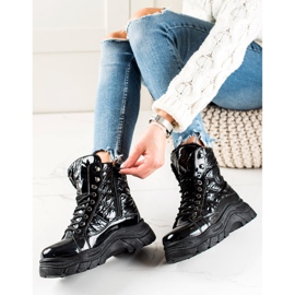 Černé Boty Na Platformě VINCEZA černý 2