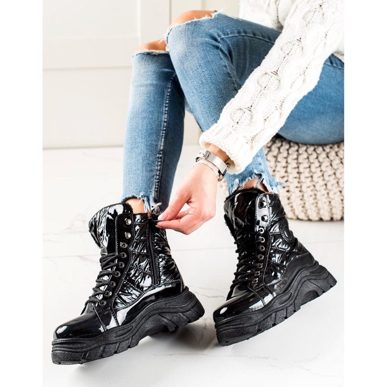 Černé Boty Na Platformě VINCEZA černý 2