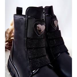 PA1 Černé dětské kozačky Miraven s kožíškem černá 1