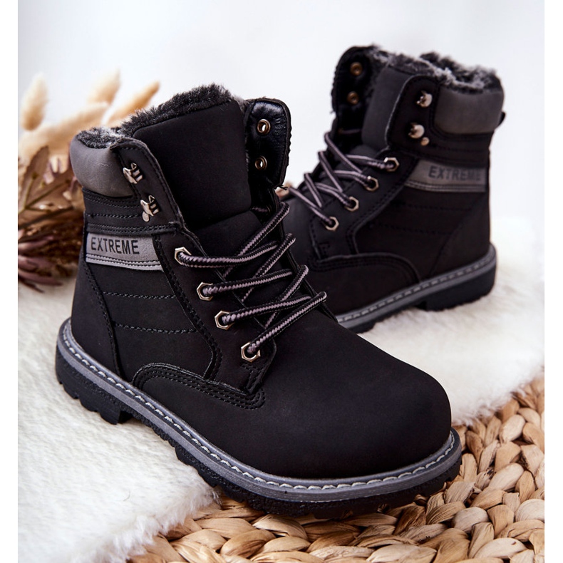 PA1 Dětské černé vyhřívané Trappers Graves černá 2