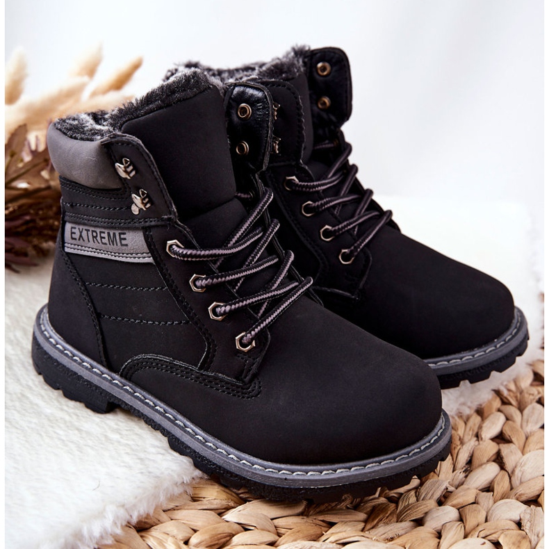 PA1 Dětské černé vyhřívané Trappers Graves černá 1