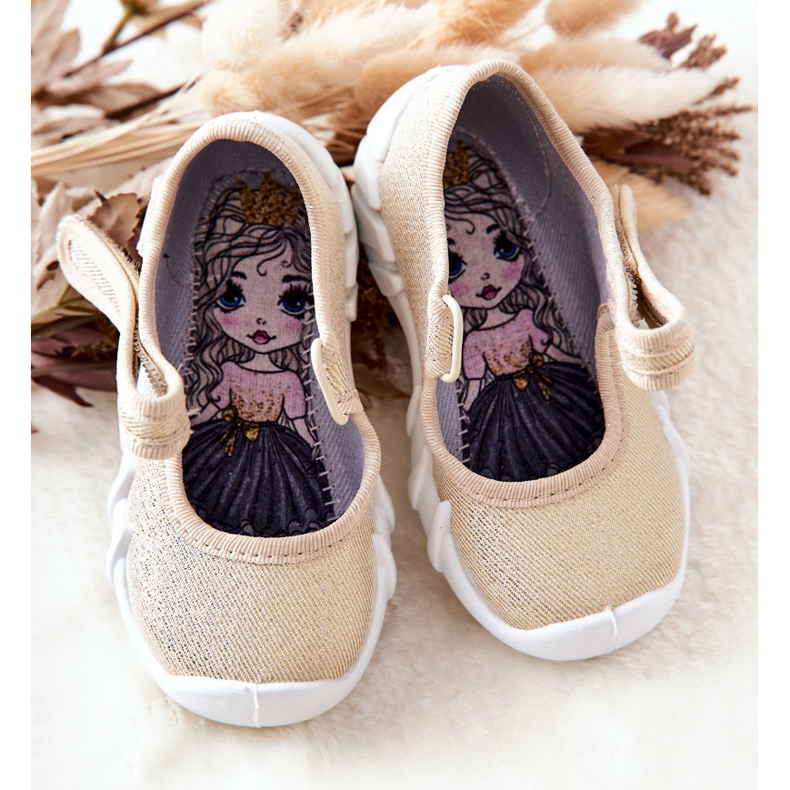 BEFADO S.A. Pantofle Inblu Shiny 109P224 Gold Ballerina 1