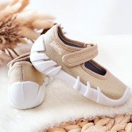 BEFADO S.A. Pantofle Inblu Shiny 109P224 Gold Ballerina 2