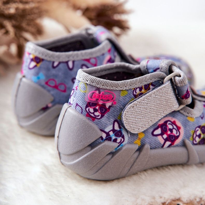 BEFADO S.A. Pantofle Inblu Se suchým zipem 190P093 Šedo-modré modrý 1