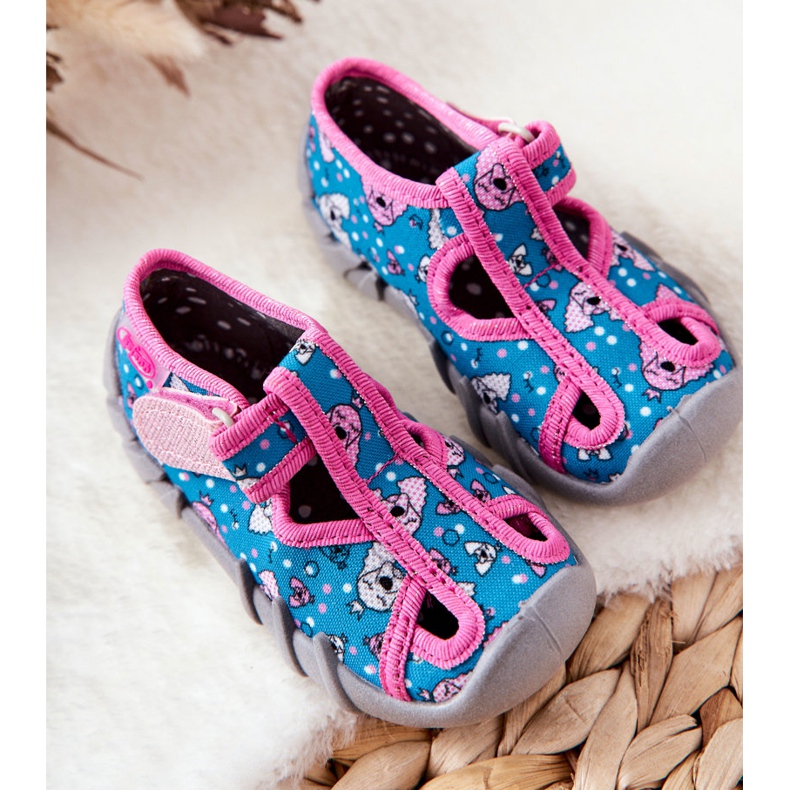 BEFADO S.A. Pantofle Inblu Se suchým zipem 190P100 Modro-růžové modrý růžový 1