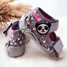 BEFADO S.A. Inblu sandály se suchým zipem 342P031 šedá 2