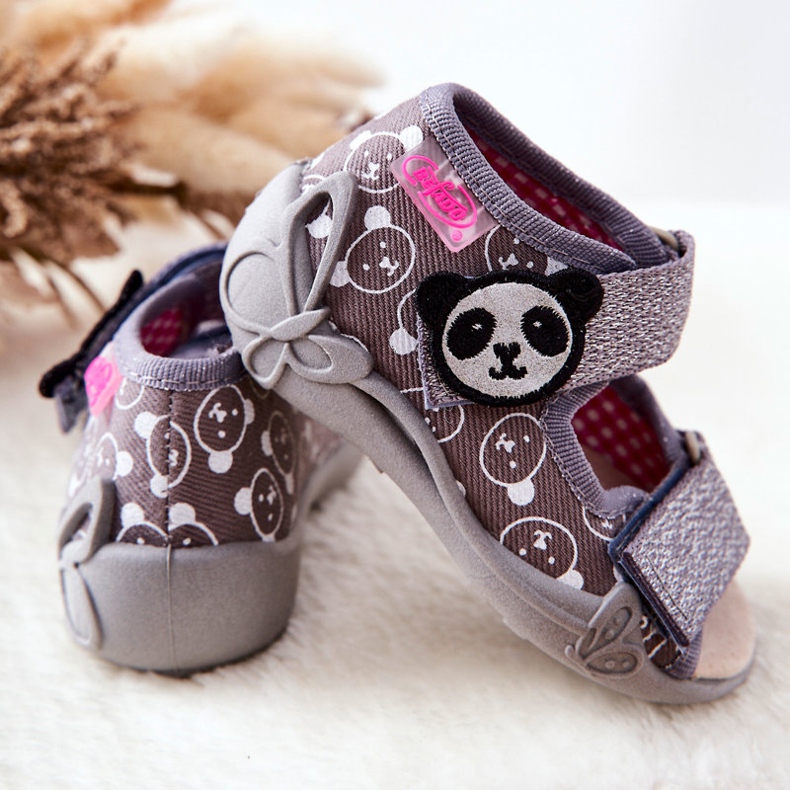 BEFADO S.A. Inblu sandály se suchým zipem 342P031 šedá 2