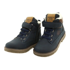 Pracovníci zateplení kožešinou American Club GC29 / 21 Navy hnědý námořnická modrá 3