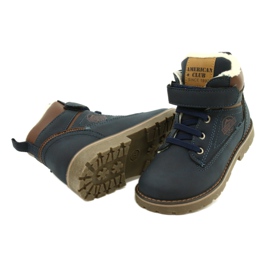 Pracovníci zateplení kožešinou American Club GC29 / 21 Navy hnědý námořnická modrá 4