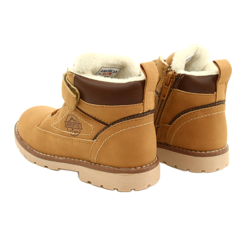 Pracovníci izolované kožešinou American Club GC29 / 21 Camel béžový hnědý žlutá 4