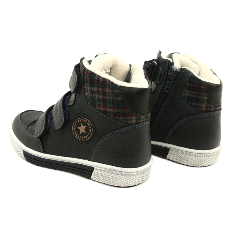 American Club Vysoké sportovní boty s kožešinou American GC19 / 21 Navy Blue modrý 3