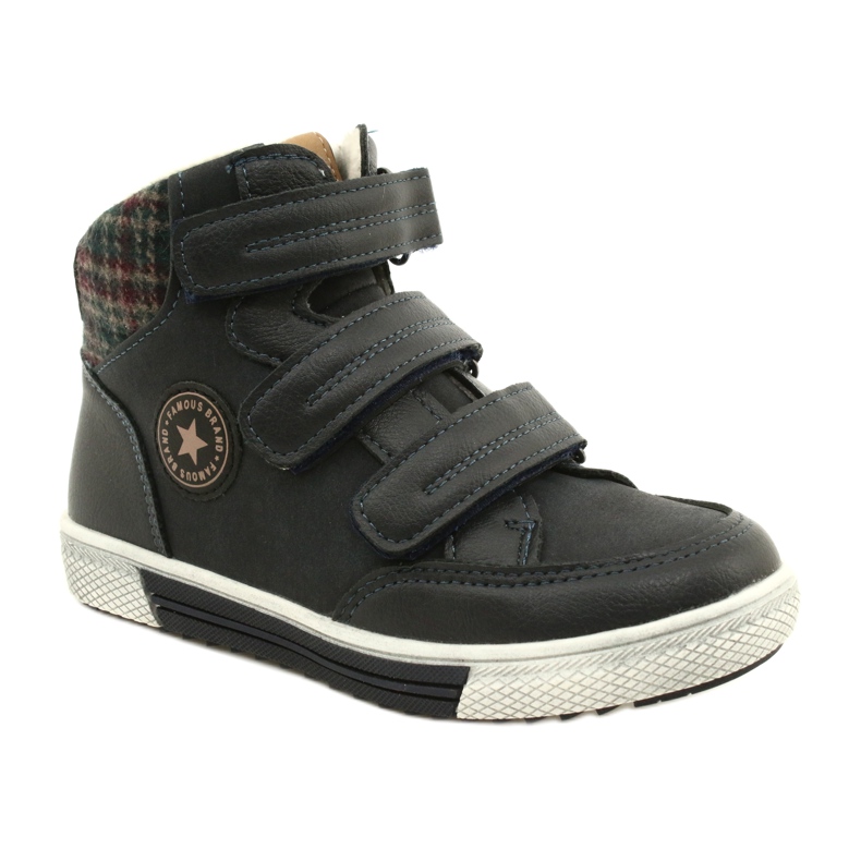 American Club Vysoké sportovní boty s kožešinou American GC19 / 21 Navy Blue modrý 1