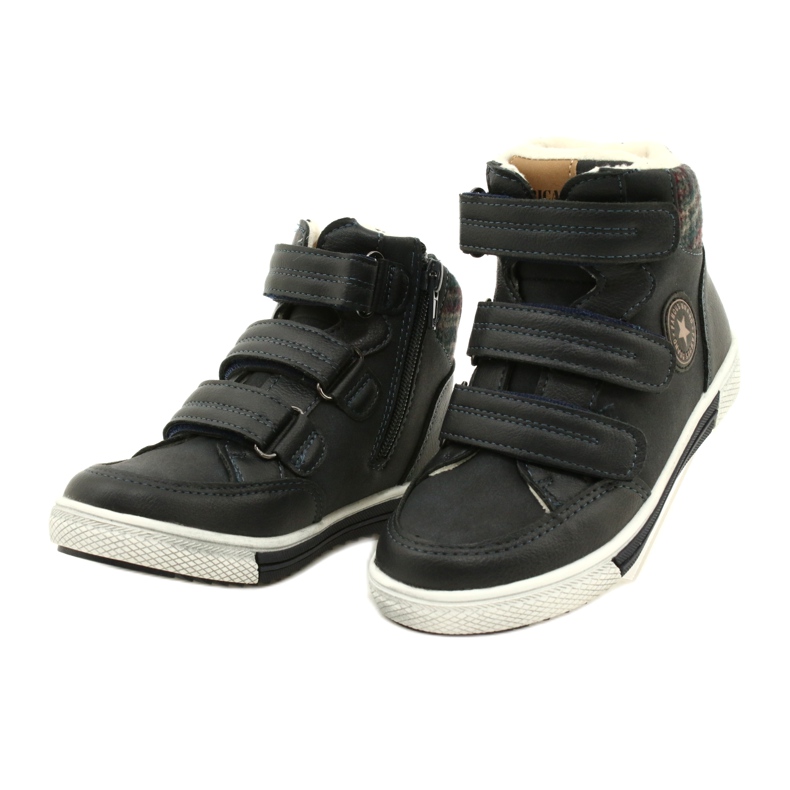 American Club Vysoké sportovní boty s kožešinou American GC19 / 21 Navy Blue modrý 5