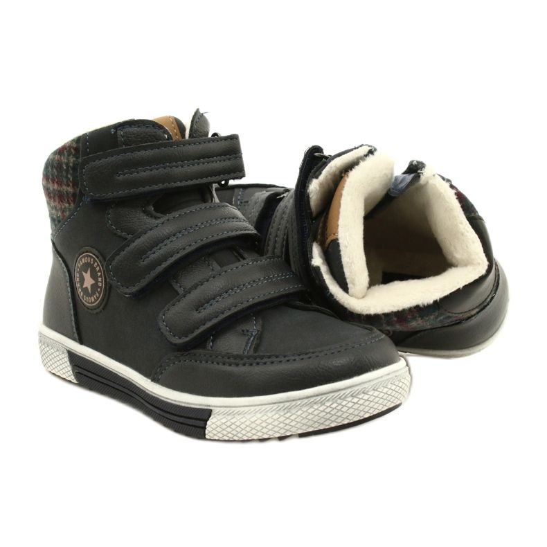 American Club Vysoké sportovní boty s kožešinou American GC19 / 21 Navy Blue modrý 6