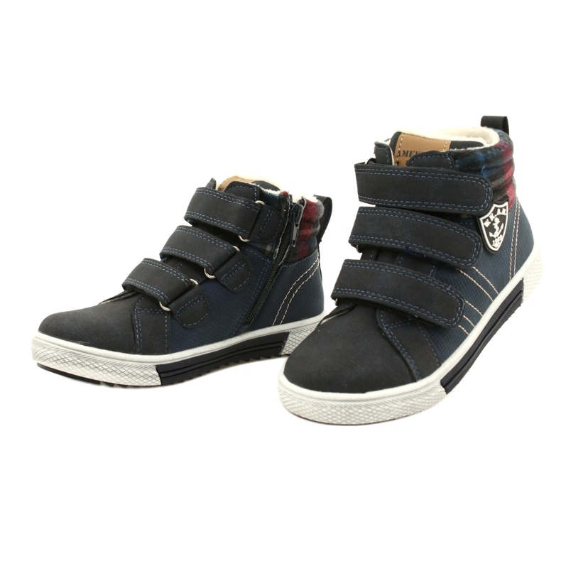 Sportovní boty zateplené kožíškem American Club GC24 / 21 Navy Blue modrý 3