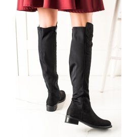 Lovery Pohodlné semišové boty černý 1