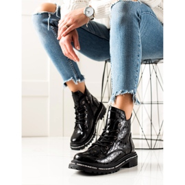 Filippo Kožené módní boty černý 1