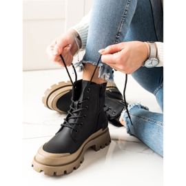 Seastar Módní zateplené turistické boty černý 1