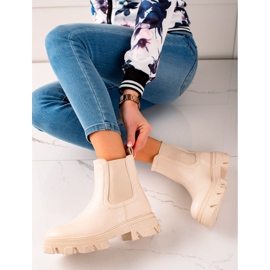 Seastar Módní boty Chelsea na platformě béžový 1