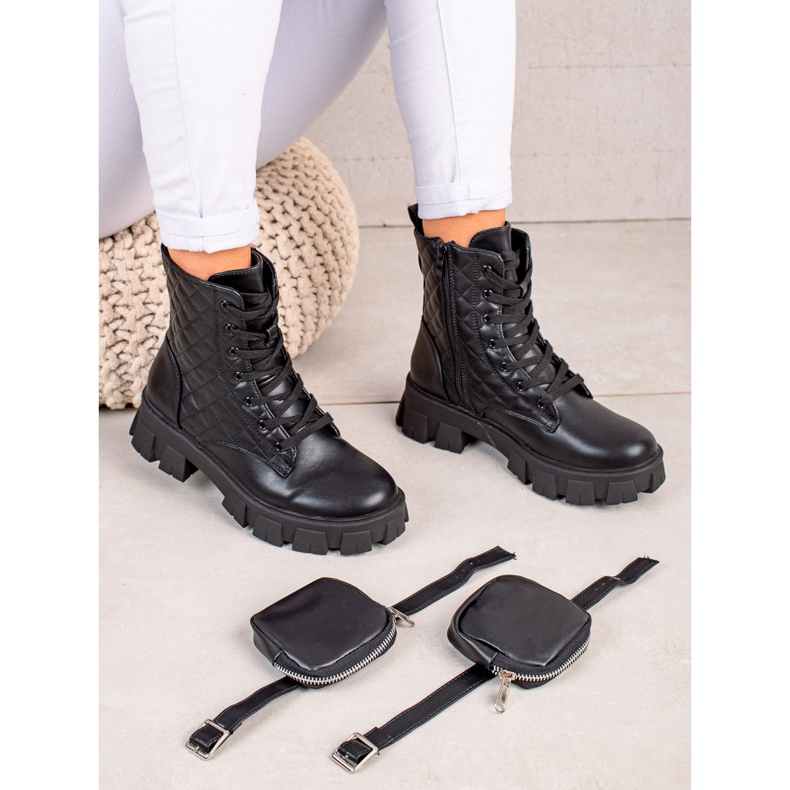 Best Shoes Prošívané lapače s kapsou černý 1