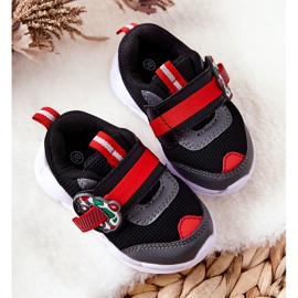 BEFADO S.A. Dětská sportovní obuv na suchý zip Befado 516P096 Černá červené 1